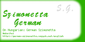szimonetta german business card